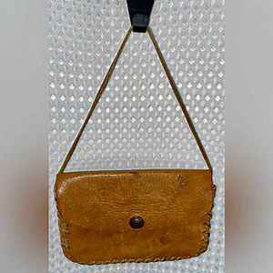 Women’s Vintage 100% genuine Leather boho‎ hippie mini hand bag
